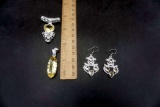 Silver-Toned Pendants & Earrings