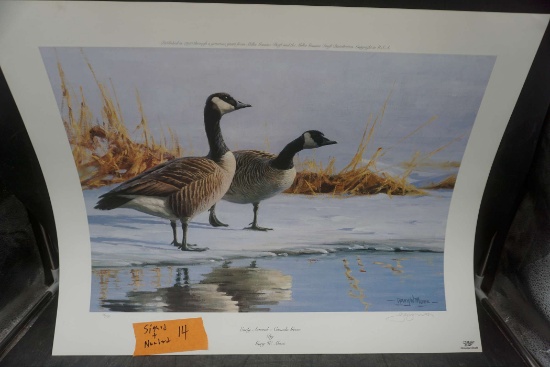 "Early Arrival - Canada Geese" By Gary W. Moss Signed & Numbered 48/1500