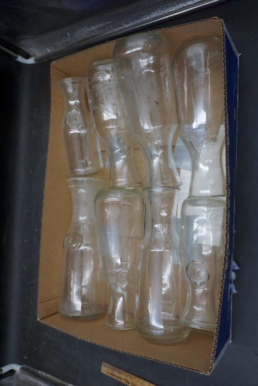 8 - Glass Milk Bottles