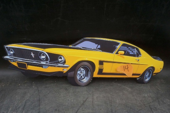 Ford Mustang Boss 302 Car Metal Cut Out