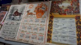 Old Fabric Calendars - 1965, 1966 & 1976