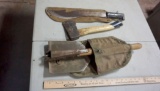 Knife W/ Sheath, Ax & Tool