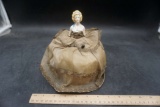 Porcelain Lady In Dress Pin Cushion