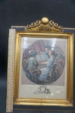 Framed Children & Piano Picture