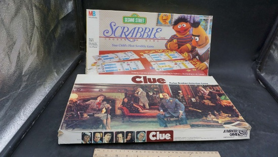 2 Games - Sesame Street Scrabble & Clue