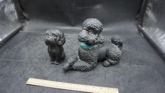 2 - Dog Statues