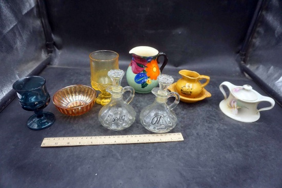 Bowl, Decanters, Creamer, Glasses, Pitcher, Sugar