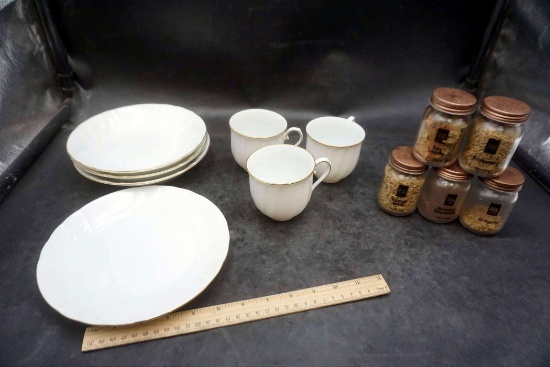 Mikasa Bowl, Dried Spices, Mugs, Plates
