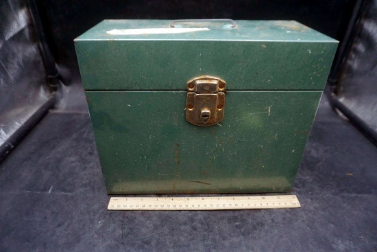 Green Metal File Box