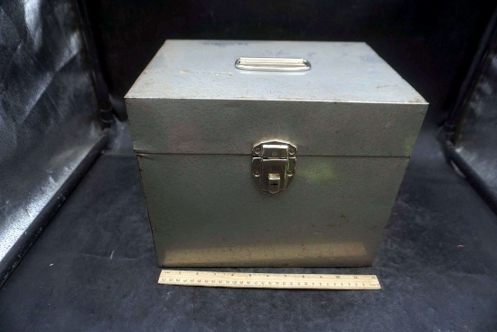 Grey Metal File Box