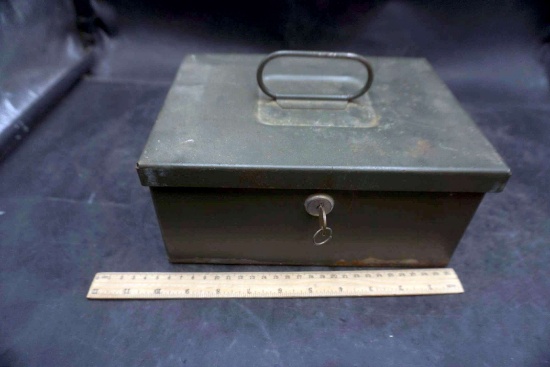 Green Metal File Box