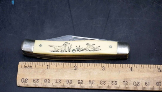 Schrade 152 Scrimshaw Pocket Knife