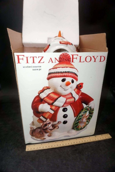 Fitz And Floyd Snowman Cookie Jar