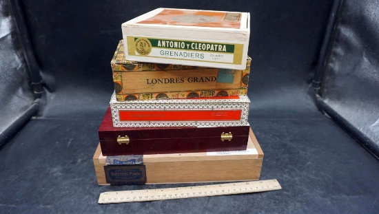 Cigar Boxes - Londres Grand, Antonio Y Cleopatra & More