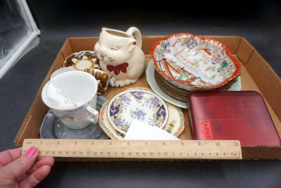 Mug, Bowls, Decorative Plate, Framed Picture, Tin, Cups & Saucers