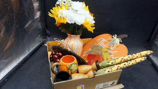 Fall Decor - Pumpkin, Vase, Mug, Candle Holders