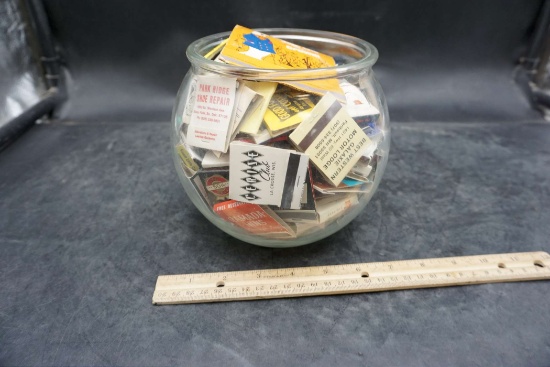 Glass Bowl W/ Matchbooks