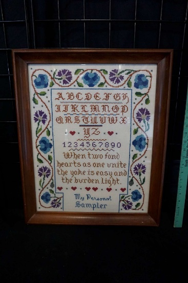 Stitched Words In Frame