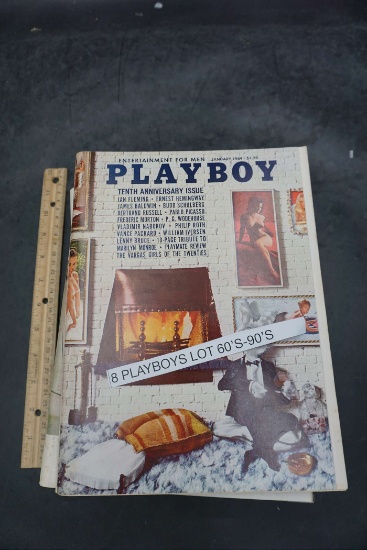 8 - Playboy Magazines 1960'S-1990'S