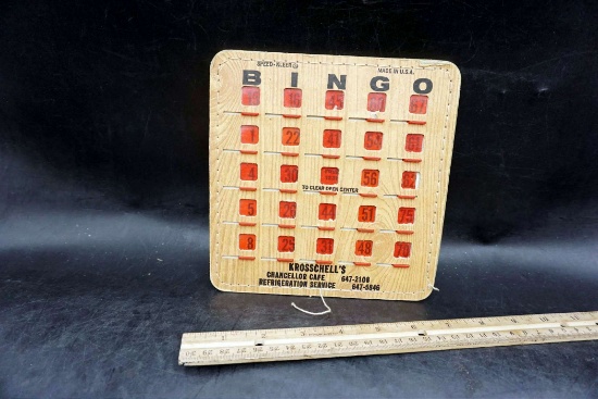 Bingo Card From Krosschell Chancellor Cafe Chancellor S.D.