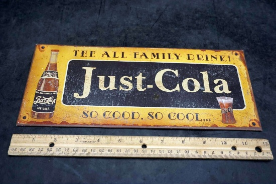 Metal "Just-Cola" Sign