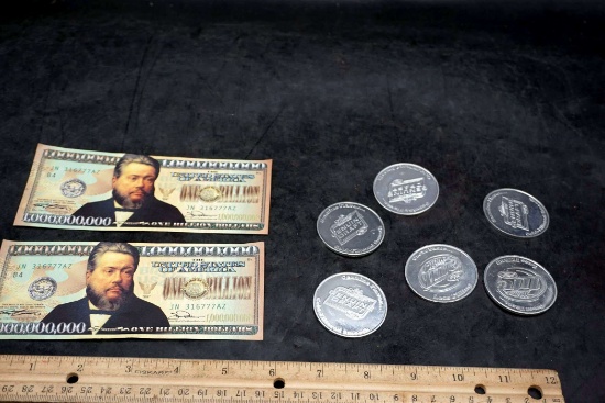 Miller Lite Coins & Billion Dollar Bills