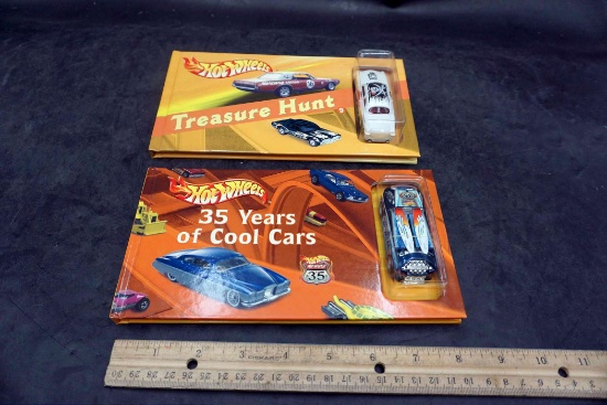 2 Hot Wheels Books - 35 Years Of Cool Cars & Treasure Hunt