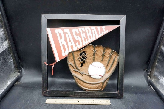 Metal Baseball Wall Decor