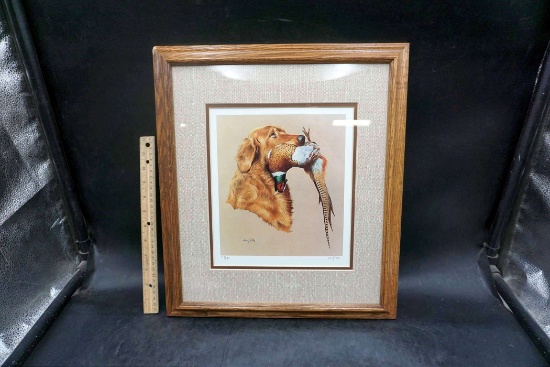 Dog W/ Pheasant By Harry Tolls 129/500