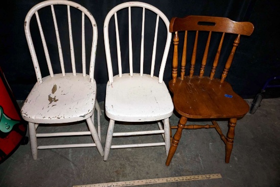 3 - Wooden Chairs