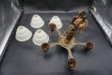 Light Fixture W/ 4 Shades