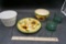Popcorn Bucket, Sunflower Plate & Bowl, Glasses