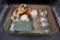Currier & Ives Glasses, Figurines, Trinket Box, Containers, Dog Figurine, Candle Holder