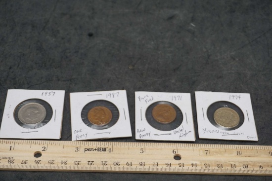 Coins - Spanish, United Kingdom, Yugoslavia