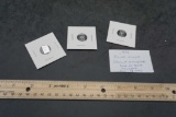.999 Silver Ingots Crescent Moon/Star Star Of David Menorah - All 1 G Each