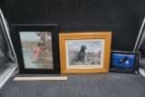 3 Pictures - Black Lab, Eagle & Deer