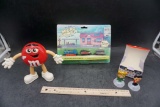 M&M Figurine, Micro Power Train Set & Mcdonalds Toy Figurines