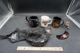 Harley-Davidson Mugs, Figurine, Patch & Skull Cap