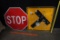 2 Street Signs - Stop & T