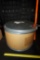 Brown Tub W/ Metal Lid