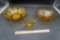 Yellow Glass Bowls (Chipped) & Creamer