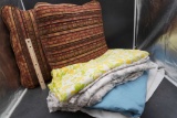 2 Throw Pillows & Linens