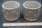 2 - Grey & Black Planters