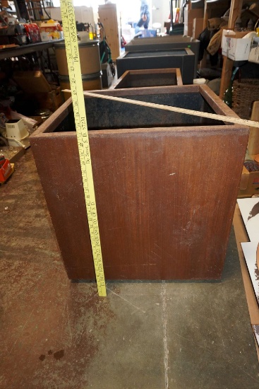 Square Steel Planter (Yardsticks Used To Measure)
