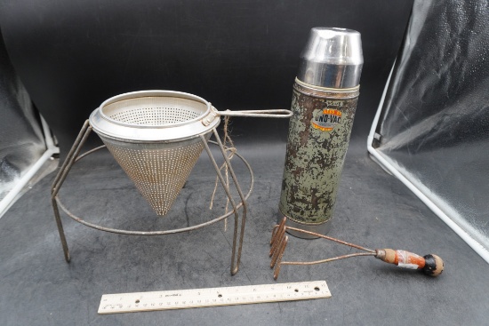Uno-Vac Thermos, Potato Masher & Strainer