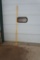 Yellow Tall Pole With Stakes In Base
