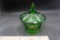 Green Glass Candy Dish