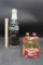 Coca-Cola Bottle Radio? Clock?, Caddy W/ Glass Bottles