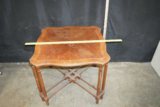 End Table W/ X Bottom Pattern (Drink Stains & Scratches)