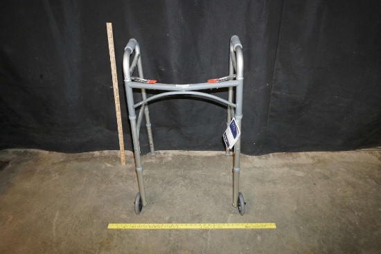 Deluxe Folding Walker W/ 5" Wheels